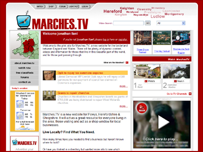 Marches Television - Website Design