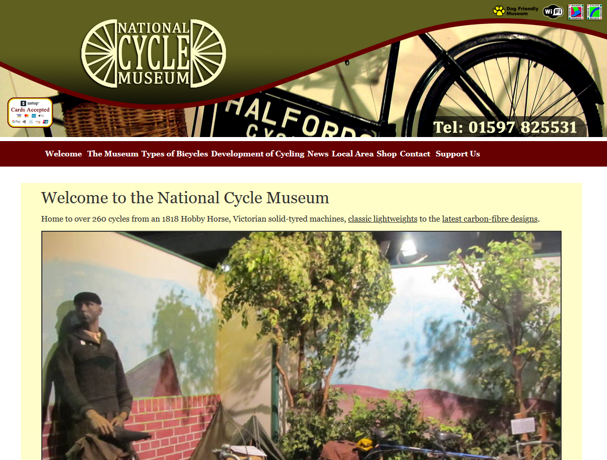 National Cycle Museum - Website Design
