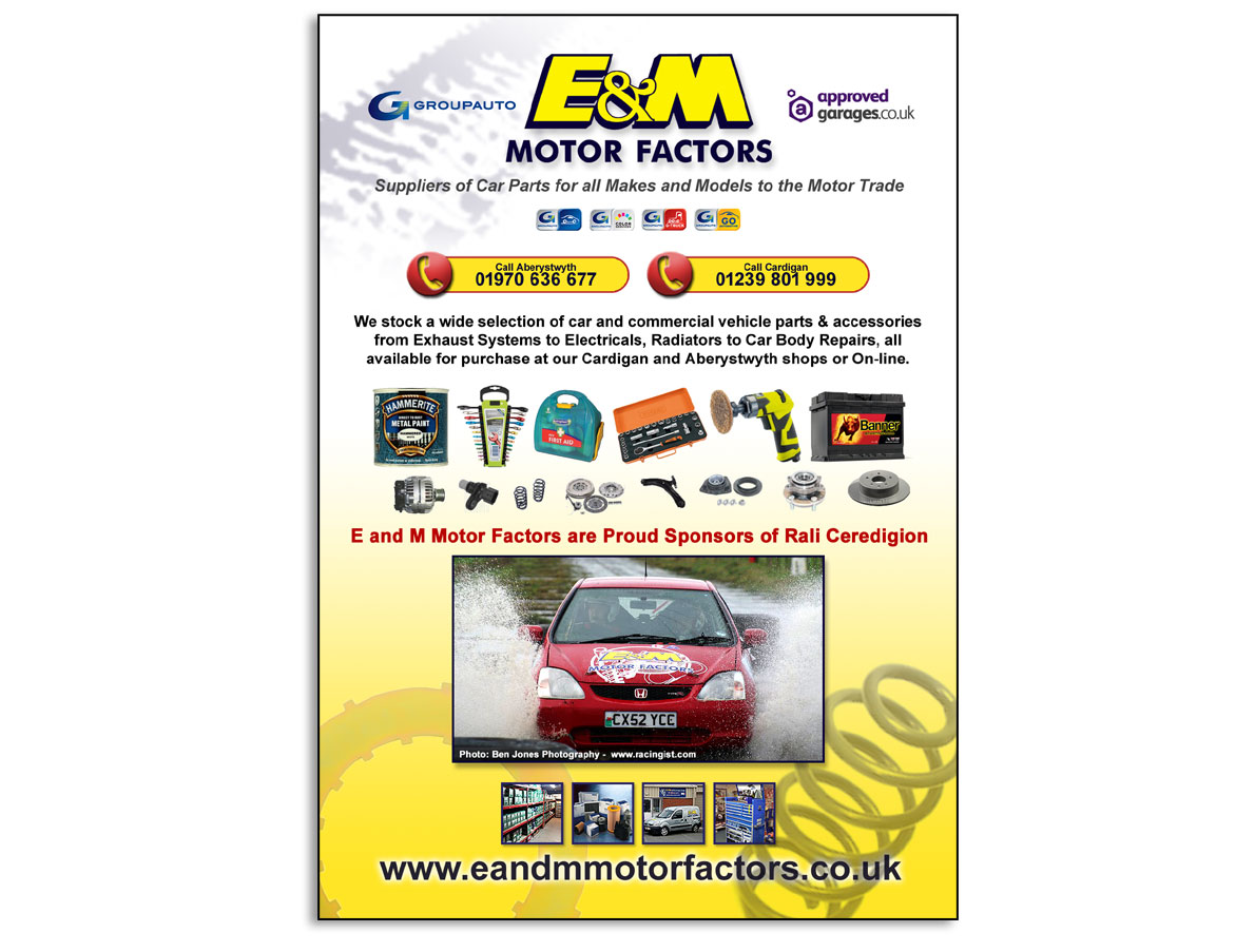 Rali Ceredigion for E and M Motor Factors Ltd